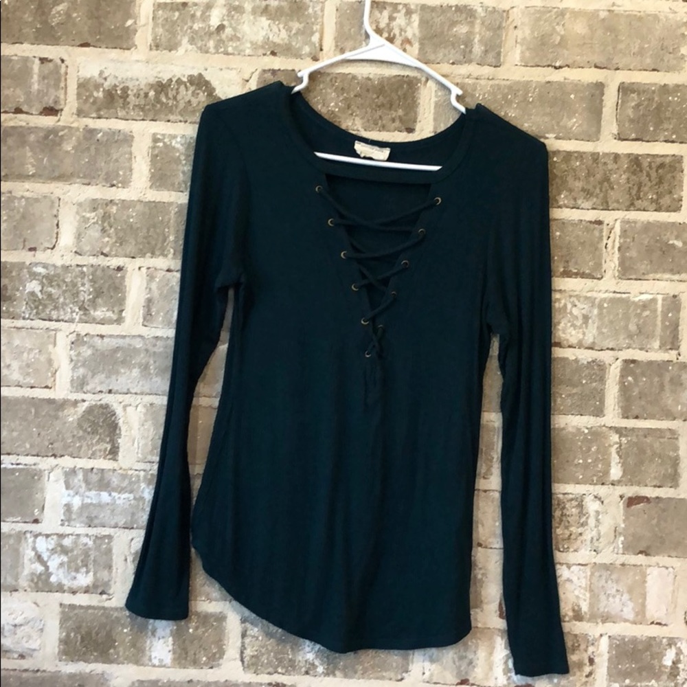 long sleeve v-neck